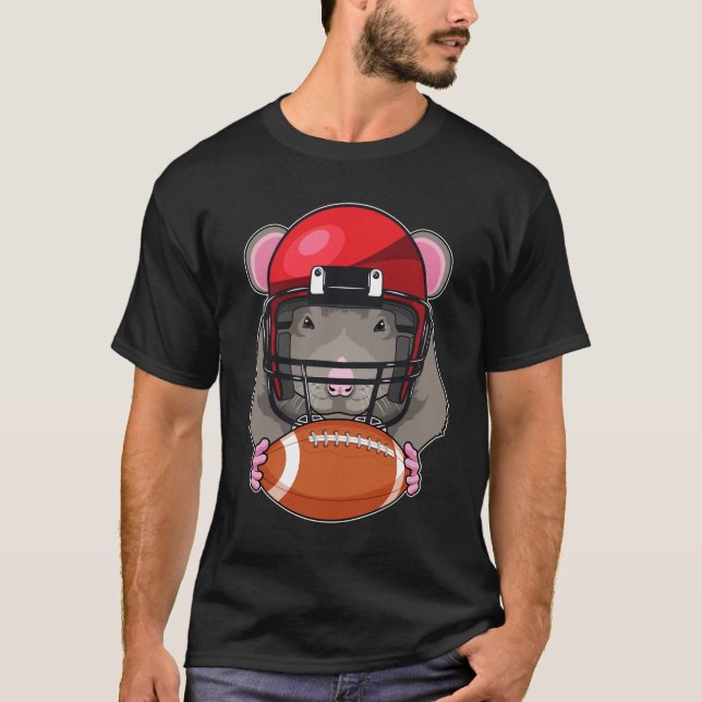 Råtta vid fotbollsportsport t shirt (Framsida)