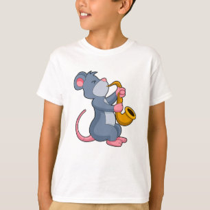 Råtta vid Music med saxiofon T Shirt