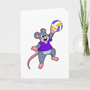 Råtta vid volleyboll sport kort