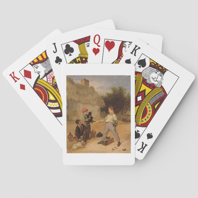 Råttafällan (olja på panel) spel kort (Baksidan)