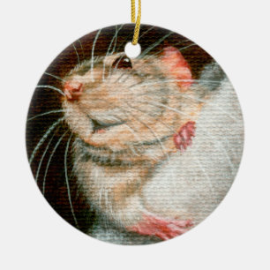 Råttagod julprydnad julgransprydnad keramik