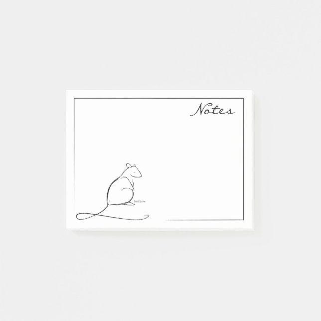 Råttan posta-den-noterar post-it block (Framsida)