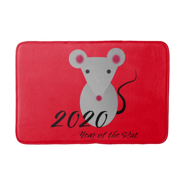Råttans år 2020 badrumsmatta (Framsidan)