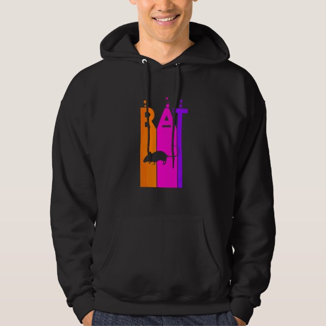 Råttdjur Regnbåge Bubbla Med Silhuett Hoodie (Framsida)