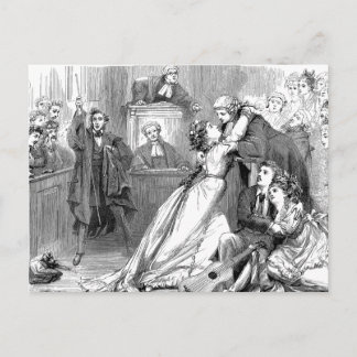 Rättegång med jury vykort