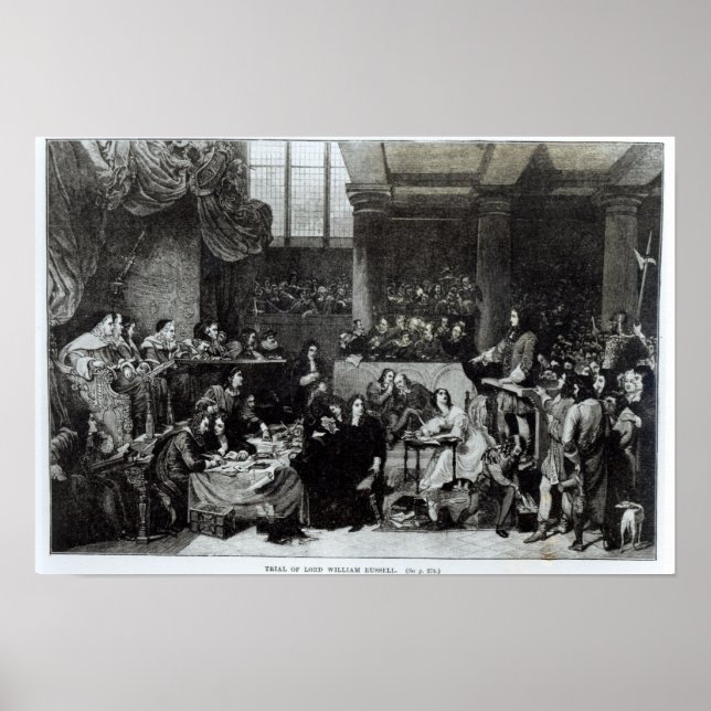 Rättegången mot Lord William Russell Poster (Framsidan)