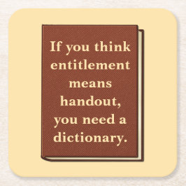 Rätten är inte en utväxling underlägg papper kvadrat