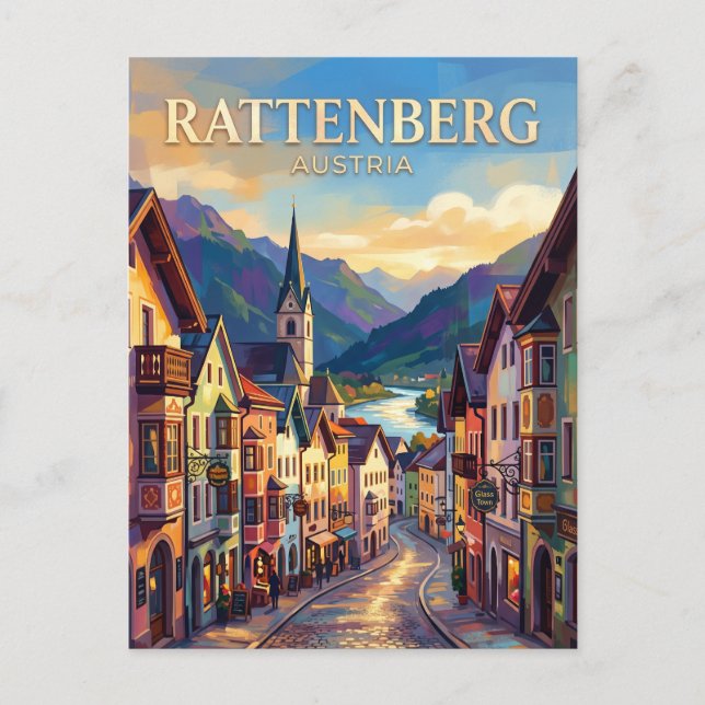 Rattenberg Österrike Vykort (Framsida)