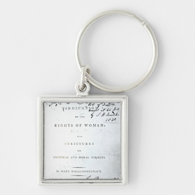 Rättfärdigande av rättigheter av Woman Fyrkantig Silverfärgad Nyckelring (Framsidan)