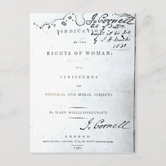 Rättfärdigande av rättigheter av Woman Vykort (Framsida)