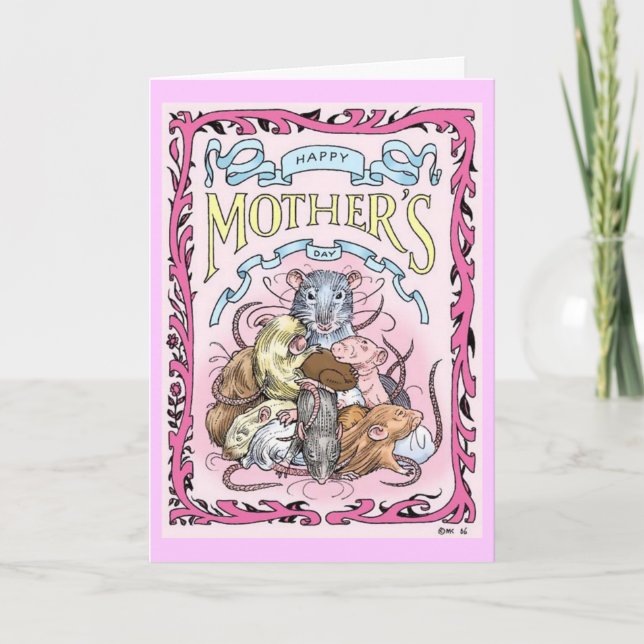 Rattie Mamma Mors dag kort (Framsida)