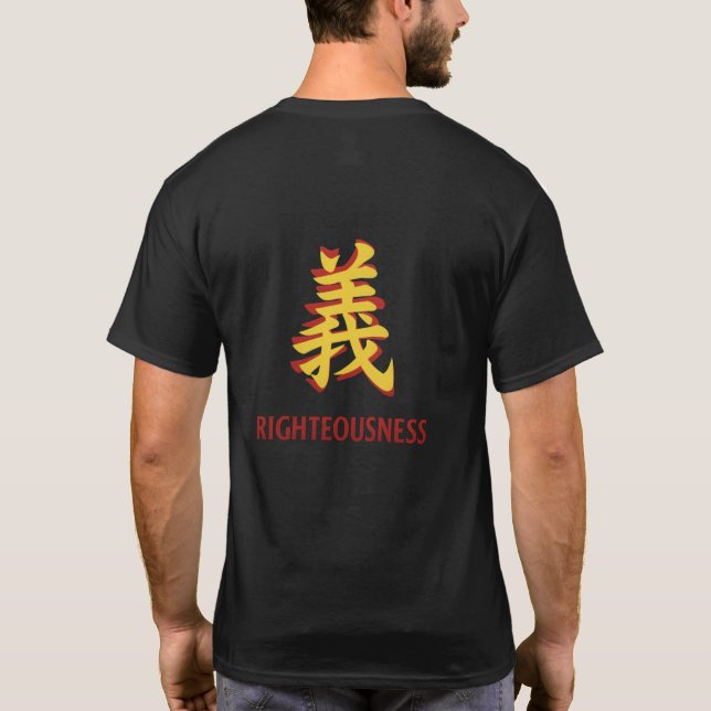 Rättighet (rättfärdighet)-Raka Väg (義, Gi) T Shirt (Baksida)