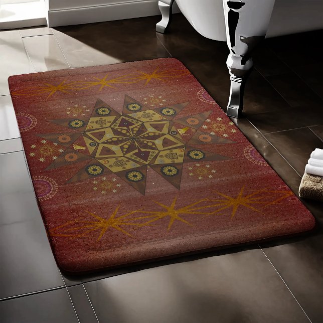 Rättighetsbeskyddaren Geo tantrum mandala Badrumsmatta (Skapare uppladdad)