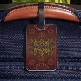 Rättighetsbeskyddaren Geo tantrum mandala Bagagebricka