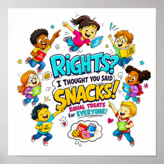 Rättighetstanke Du sa snacks Citat Poster