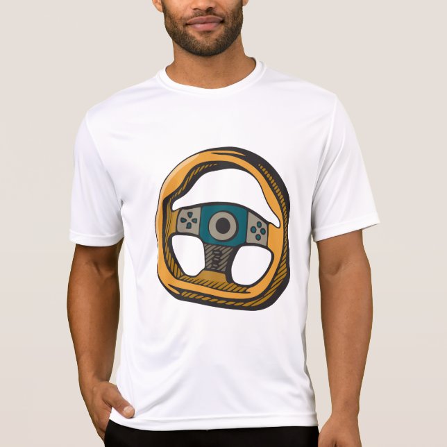 Rattkontroll för racing-spelare t shirt (Framsida)