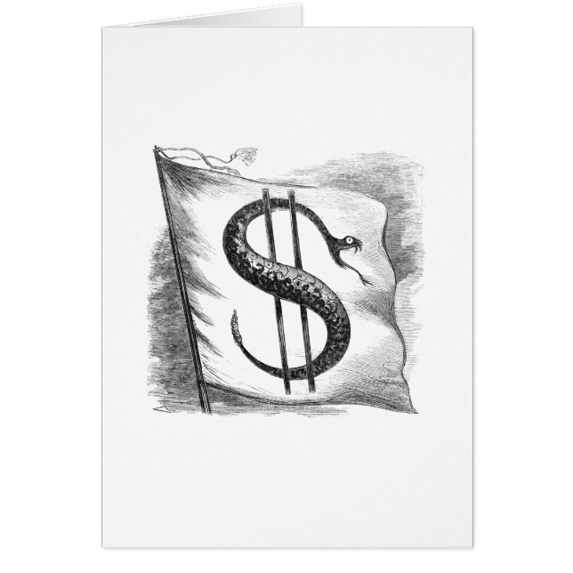 Rattlesnake-Flagga Hälsningskort (Framsidan)