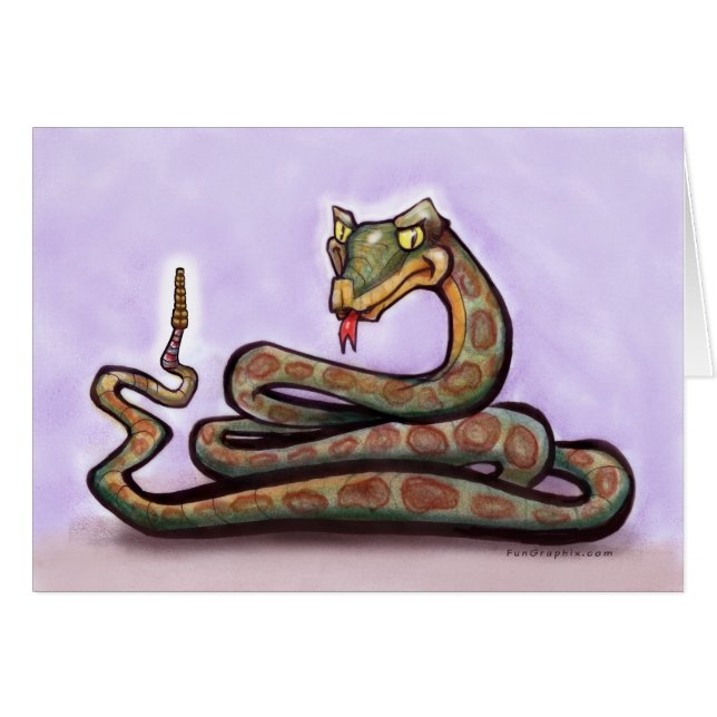 Rattlesnake Hälsningskort (Framsidan Horizontal)