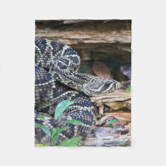 Rattlesnake In The Wild Fleecefilt (Framsidan)