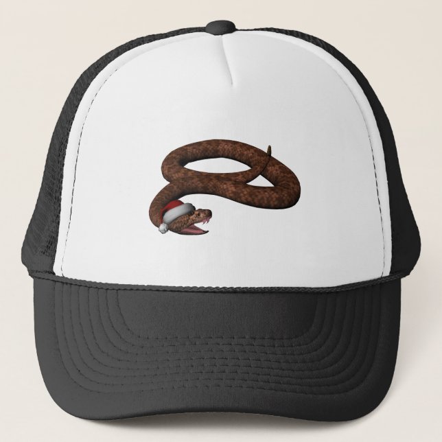 Rattlesnake med Santa Hat Truckerkeps (Framsida)