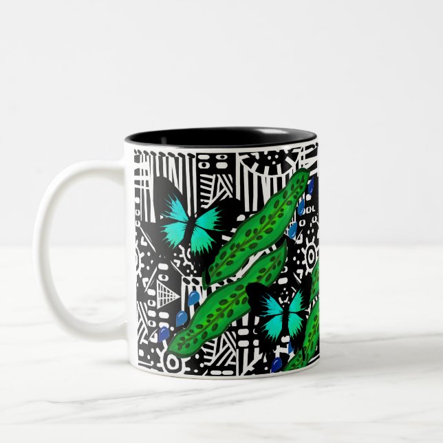 Rattlesnake Plant & Butterflies mugg (Vänster)
