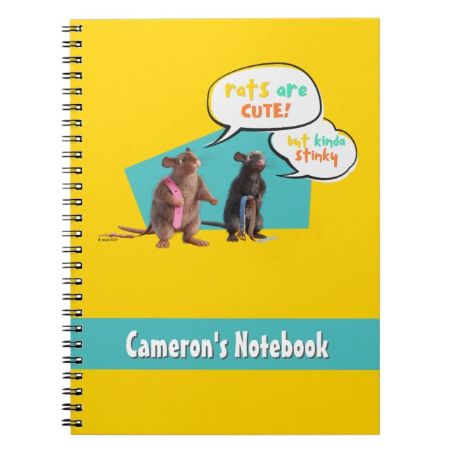Råttor är cute men Kinda Stinky Anteckningsbok (Framsidan)