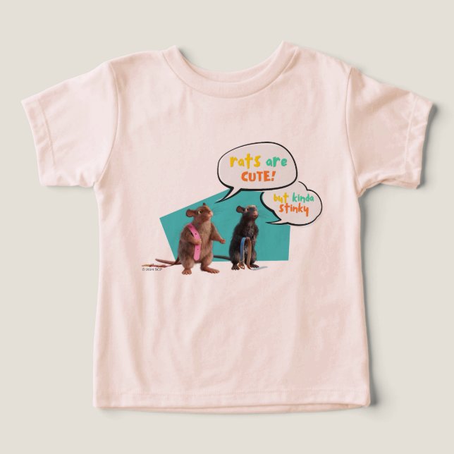 Råttor är cute men Kinda Stinky T Shirt (Design Framsida)