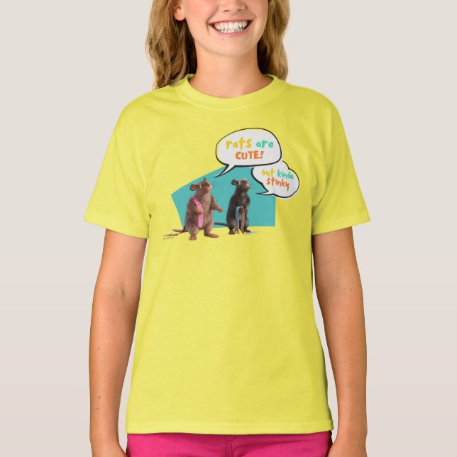Råttor är cute men Kinda Stinky T Shirt (Framsida)