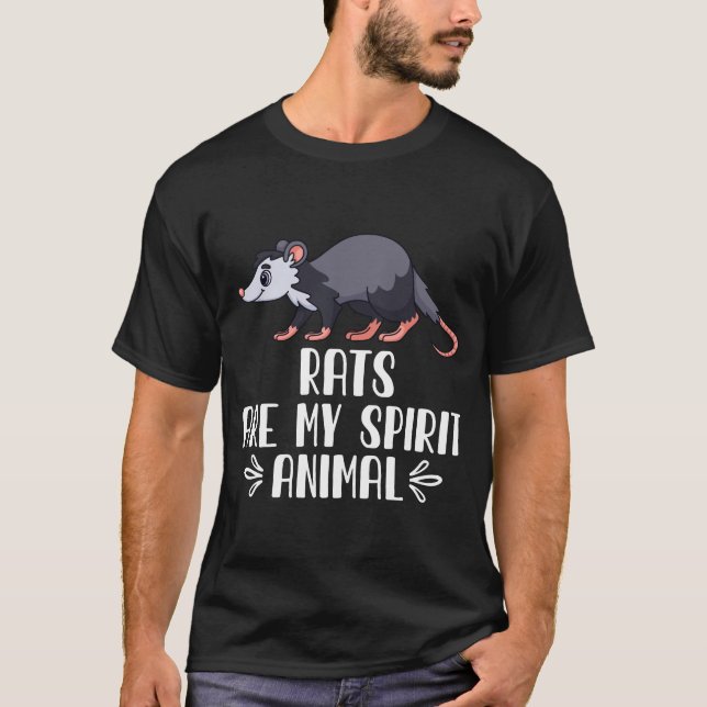 Råttor är mitt andliga djur t shirt (Framsida)