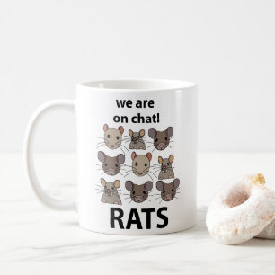 Råttor djur vi håller på med i Chatta på Råttor Kaffemugg