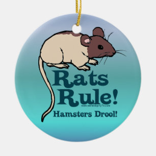 Råttor härskar! julgransprydnad keramik