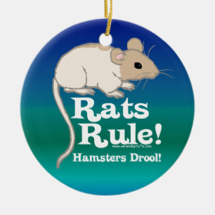 Råttor härskar! julgransprydnad keramik