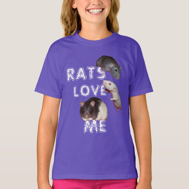 råttor kärlek me T shirt (Framsida)