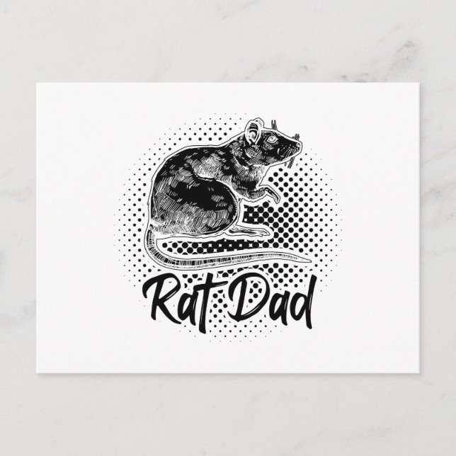 Råttor Pappa | Rodent House-råtta Pet Gift Vykort (Framsida)