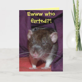 råttor som pratar anpassade hälsning kort