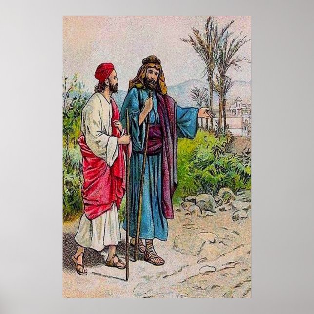 Rättsakter 11:19-26 Barnabas Brings Saul to Antioc Poster (Framsidan)