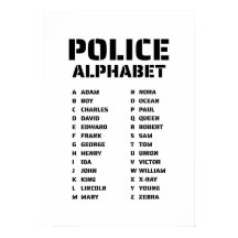 Rättshandläggning Alfabetdiagram - Polis Fonetisk