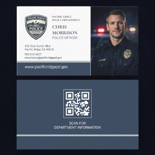 Rättshandläggning Foto QR-kod Polisens Affärskort Visitkort