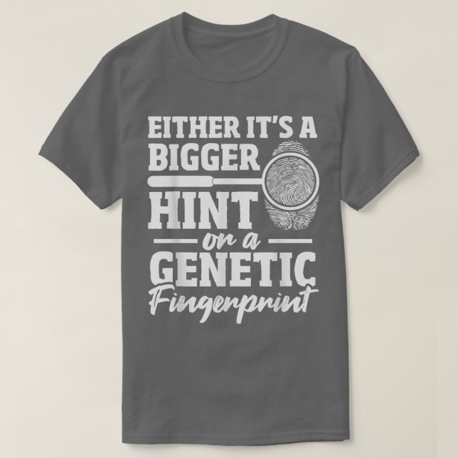 Rättsläkare DNA Fingerprint Funny Forens T Shirt (Design framsida)