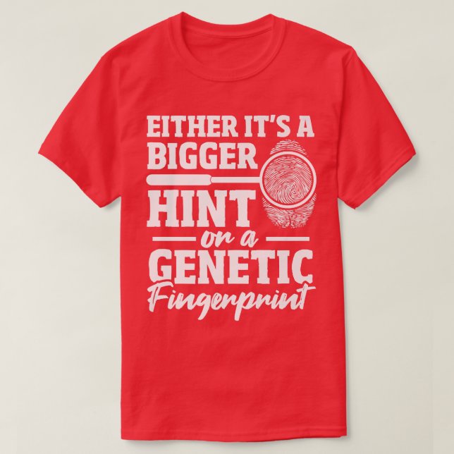 Rättsläkare DNA Fingerprint Funny Forens T Shirt (Design framsida)