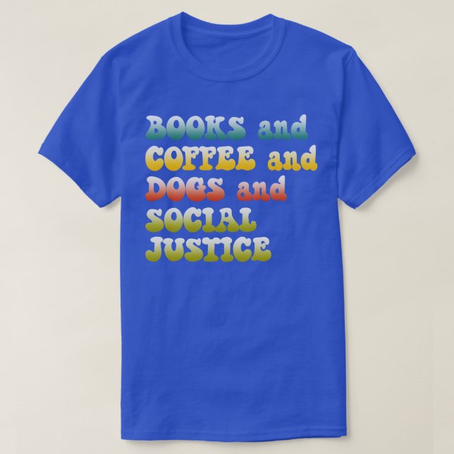 Rättsläkaren bokar och kaffe samt Hundar och Socia T Shirt (Design framsida)