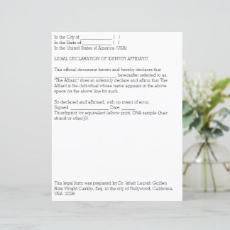 Rättslig försäkran om identitet