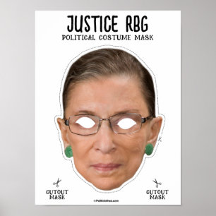 Rättslig Ginsburg RBG Costume Mask Poster