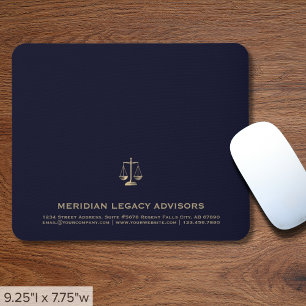 Rättslig rätt  flottan Blue och Guld Mousepad Musmatta