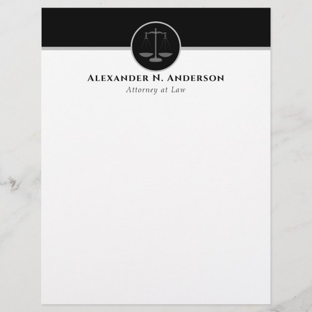 Rättslig skala brevhuvud (Framsida)