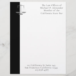 Rättslig skala brevhuvud