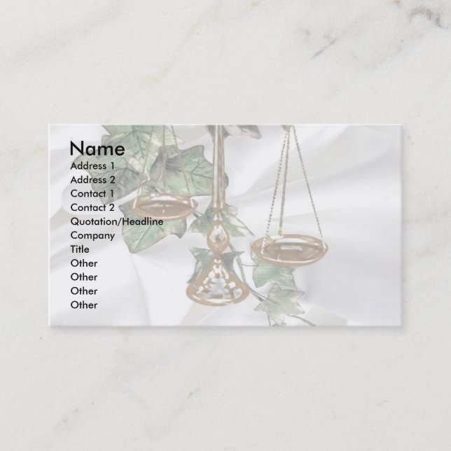 Rättsliga skalor i Elfenbenskusten och Staten Visitkort (Framsida)