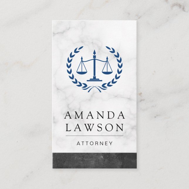 Rättsliga skalor Marble Law Slate Trim Tidsbeställning Kort (Framsida)