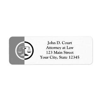 Rättsliga skalor returadress etikett