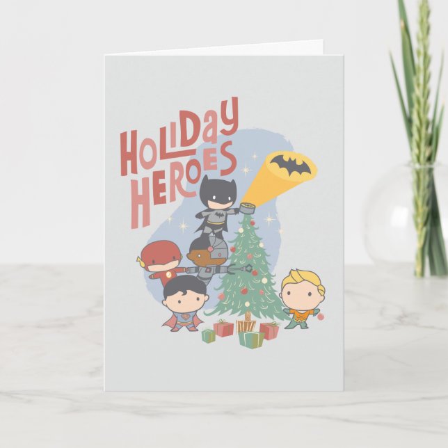Rättsligt förbund Chibi Helgdag Träd dekoration Helgkort (Framsida)